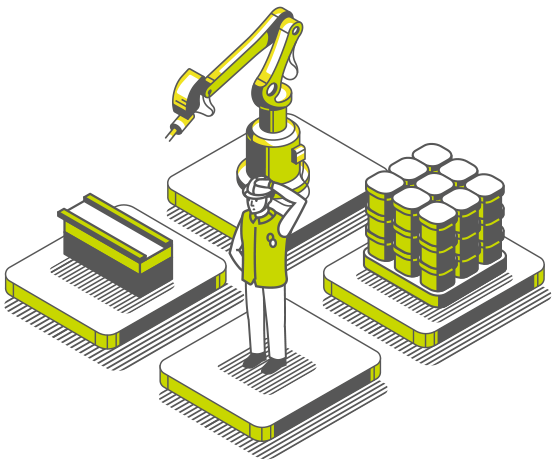 A drawing that illustrate the complexity to develop a multi-step process for the production of prefilled syringes